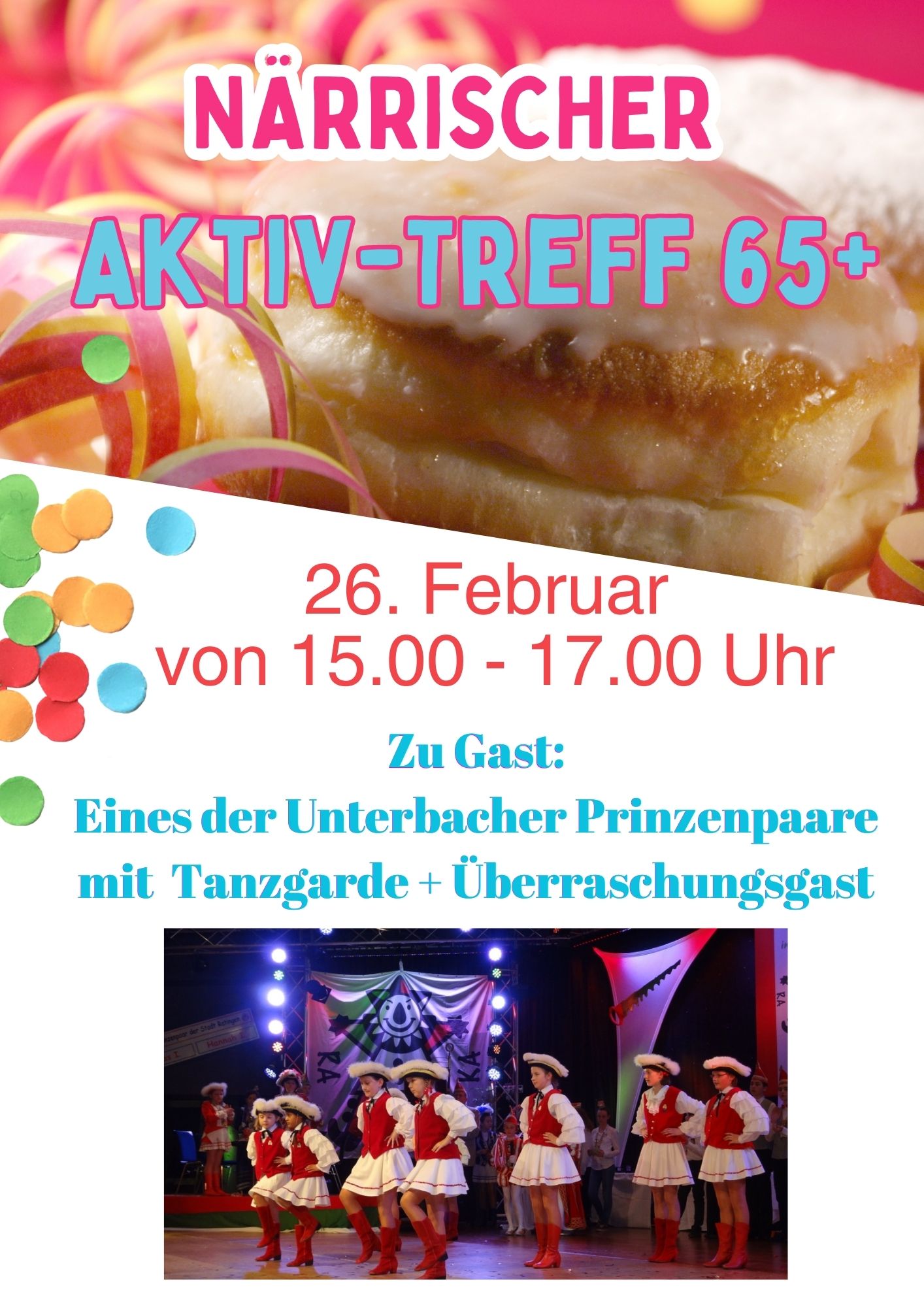Weiß Bunt Einfach Bunt Angebot Fasching Karneval Hochformat A4 Dokument