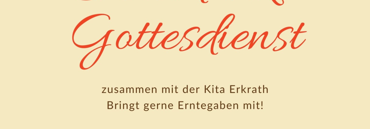 Das Plakat zum Erntedankgottesdienst in Erkrath 2025