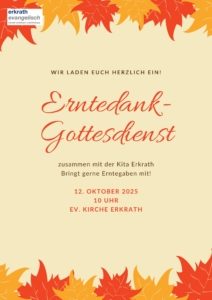 Das Plakat zum Erntedankgottesdienst in Erkrath 2025