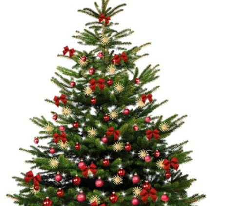 Ein glitzernder Weihnachtsbaum
