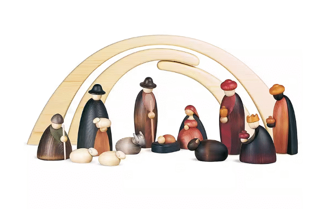 Eine Weihnachtskrippe aus Holz