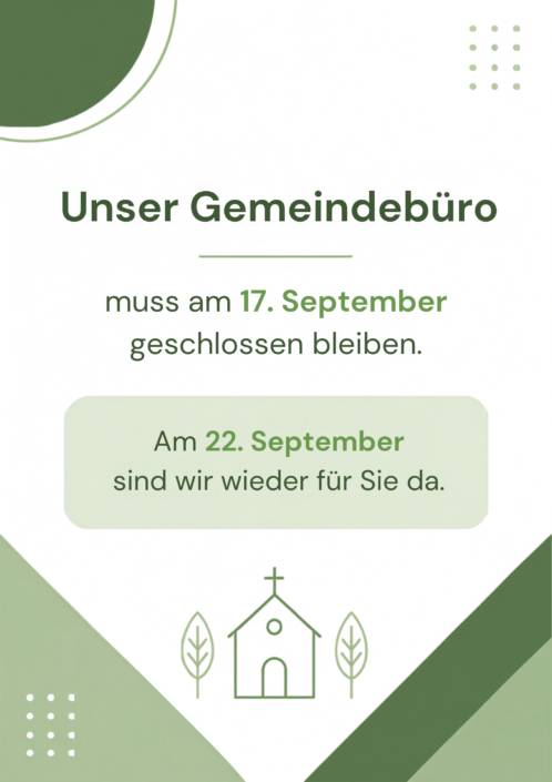 Plakat Gemeindebüro